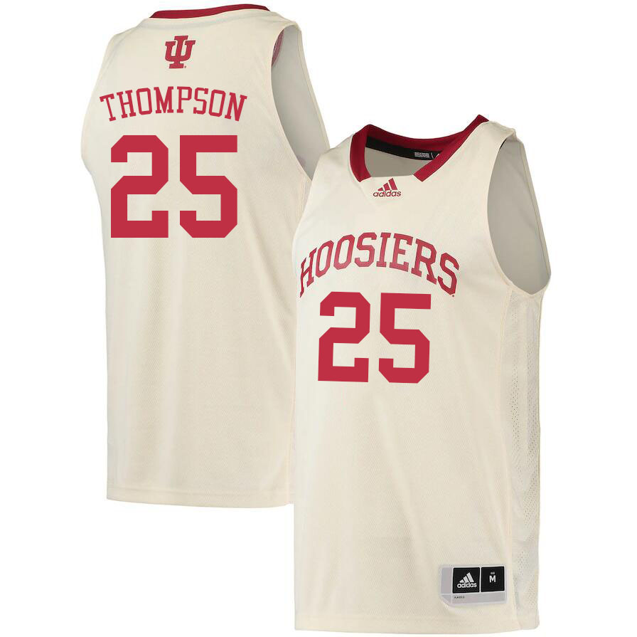 Men #25 Race Thompson Indiana Hoosiers College Basketball Jerseys Sale-Cream